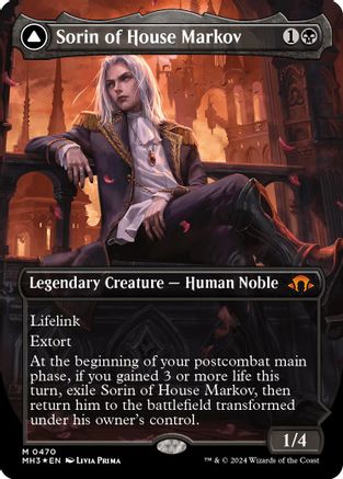 Sorin of House Markov (Borderless) (Textured Foil) - Modern Horizons 3 #470