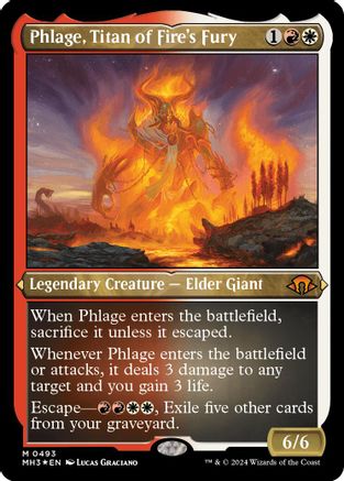 Phlage, Titan of Fire's Fury (Foil Etched) - Modern Horizons 3 #493