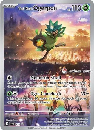 Teal Mask Ogerpon - 123 (Pokemon Center Exclusive) - SV: Scarlet & Violet Promo Cards #123