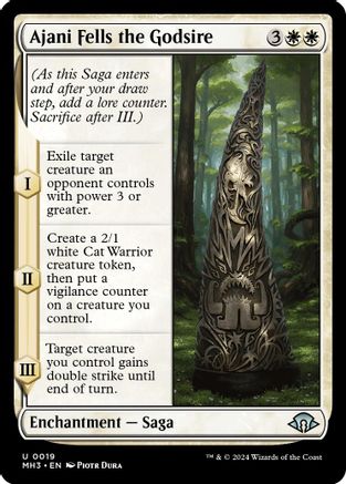 Ajani Fells the Godsire - Modern Horizons 3 #19
