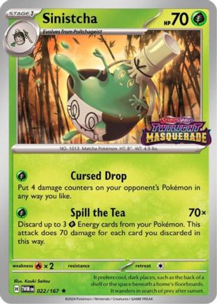 Sinistcha - 022/167 (Prerelease) - SV: Scarlet & Violet Promo Cards #022