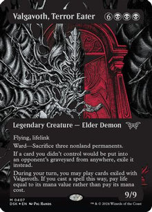 Valgavoth, Terror Eater (Showcase) (Textured Foil) - Duskmourn: House of Horror #407
