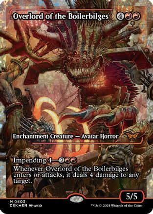 Overlord of the Boilerbilges (Showcase) (Fracture Foil) - Duskmourn: House of Horror #403