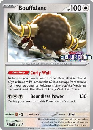 Bouffalant - 136 - SV: Scarlet & Violet Promo Cards #136