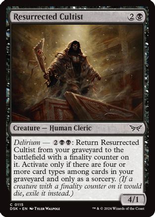 Resurrected Cultist - Duskmourn: House of Horror #115