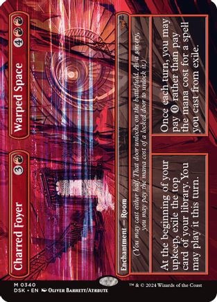 Charred Foyer // Warped Space (Borderless) - Duskmourn: House of Horror #340