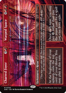 Charred Foyer // Warped Space (Borderless) - Duskmourn: House of Horror #340