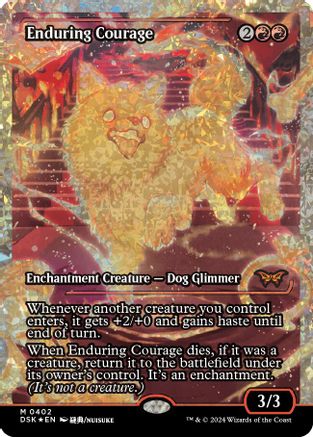 Enduring Courage (Showcase) (Fracture Foil) - Duskmourn: House of Horror #402
