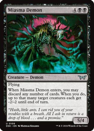 Miasma Demon - Duskmourn: House of Horror #109