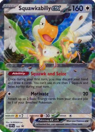 Squawkabilly ex - 160 - SV: Scarlet & Violet Promo Cards #160