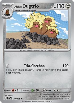 Alolan Dugtrio - 123/191 - SV08: Surging Sparks #123