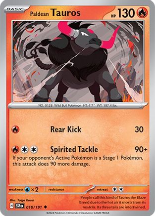 Paldean Tauros - 018/191 - SV08: Surging Sparks #018