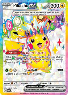 Pikachu ex - 219/191 - SV08: Surging Sparks #219