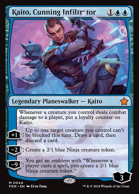 Kaito, Cunning Infiltrator - (fdn-44) - Near Mint (*Foil )
