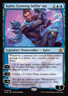 Kaito, Cunning Infiltrator - (fdn-44) - Near Mint (*Foil )
