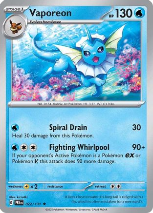 Vaporeon - SV: Prismatic Evolutions #022