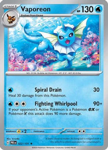 Vaporeon - SV: Prismatic Evolutions #022