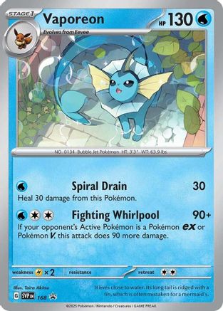 Vaporeon - 168 (Cosmos Holo) - SV: Scarlet & Violet Promo Cards #168
