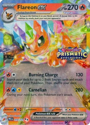 Flareon ex - 014/131 (Prismatic Evolutions Stamp) - Miscellaneous Cards & Products #014