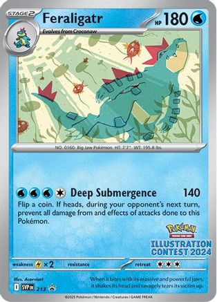 Feraligatr - 213 (Illustration Contest 2024) - SV: Scarlet & Violet Promo Cards #213