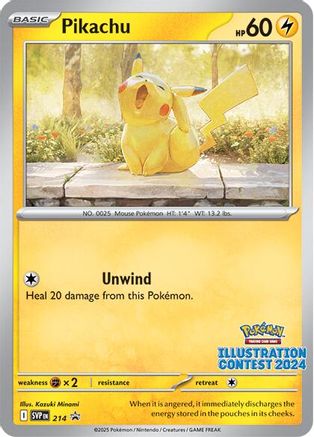 Pikachu - 214 (Illustration Contest 2024) - SV: Scarlet & Violet Promo Cards #214
