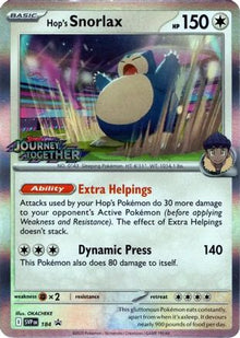 Hop's Snorlax - 184 (Prerelease) - SV: Scarlet & Violet Promo Cards #184