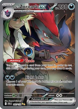 N's Zoroark ex - 185/159 - SV09: Journey Together #185