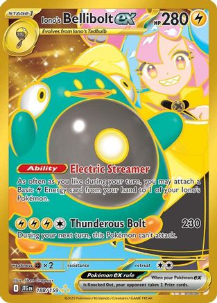 Iono's Bellibolt ex - 188/159 - SV09: Journey Together #188