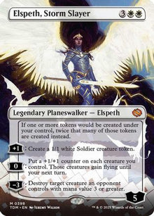 Elspeth, Storm Slayer (Borderless) - Tarkir: Dragonstorm #398
