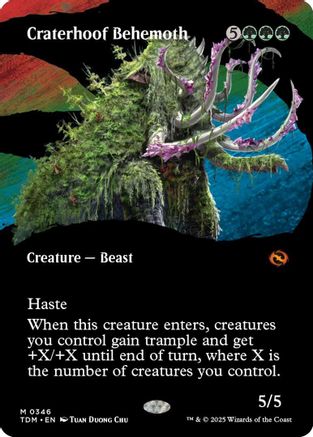 Craterhoof Behemoth (Borderless) - Tarkir: Dragonstorm #346