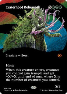 Craterhoof Behemoth (Borderless) - Tarkir: Dragonstorm #346