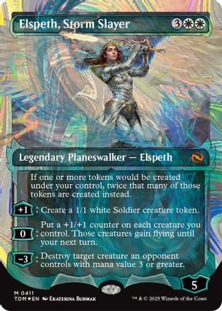 Elspeth, Storm Slayer (Showcase) (Halo Foil) - Tarkir: Dragonstorm #411