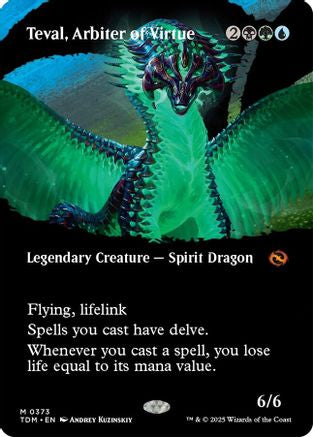 Teval, Arbiter of Virtue (Borderless) - Tarkir: Dragonstorm #373