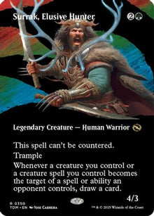 Surrak, Elusive Hunter (Borderless) - Tarkir: Dragonstorm #350