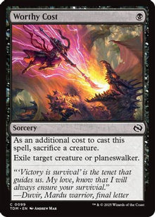 Worthy Cost - Tarkir: Dragonstorm #99