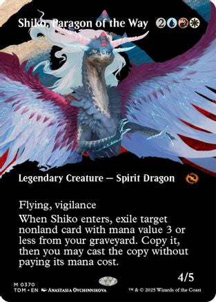 Shiko, Paragon of the Way (Borderless) - Tarkir: Dragonstorm #370