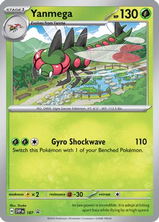 Yanmega - 187 (Cosmos Holo) - SV: Scarlet & Violet Promo Cards #187