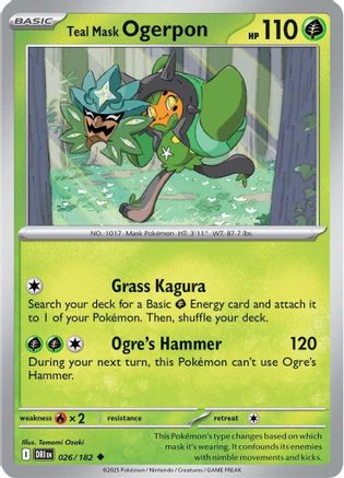 Teal Mask Ogerpon - SV10: Destined Rivals #026