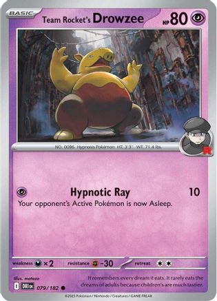 Team Rocket's Drowzee - SV10: Destined Rivals #079