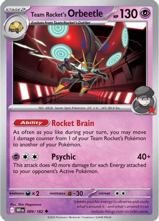 Team Rocket's Orbeetle - 089/182 - SV10: Destined Rivals #089