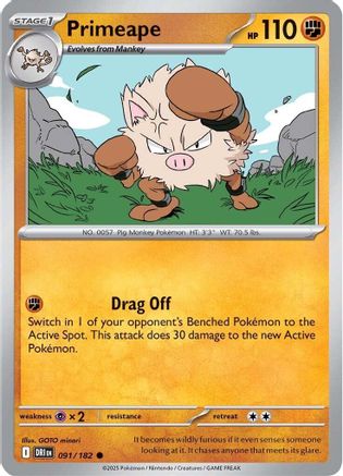 Primeape - SV10: Destined Rivals #091