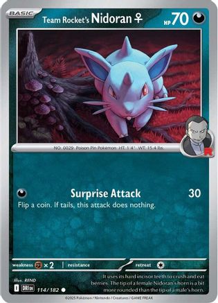 Team Rocket's Nidoran F - SV10: Destined Rivals #114
