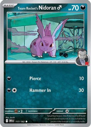 Team Rocket's Nidoran M - SV10: Destined Rivals #117