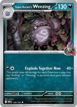 Team Rocket's Weezing - 126/182 - SV10: Destined Rivals #126