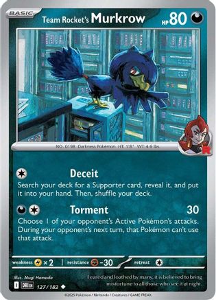 Team Rocket's Murkrow - 127/182 - SV10: Destined Rivals #127