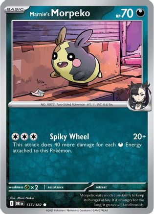 Marnie's Morpeko - SV10: Destined Rivals #137