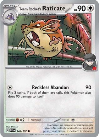 Team Rocket's Raticate - 148/182 - SV10: Destined Rivals #148