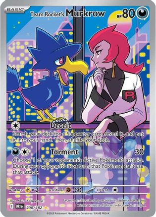 Team Rocket's Murkrow - 200/182 - SV10: Destined Rivals #200