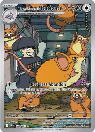 Team Rocket's Raticate - 202/182 - SV10: Destined Rivals #202