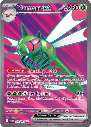 Yanmega ex - 206/182 - SV10: Destined Rivals #206
